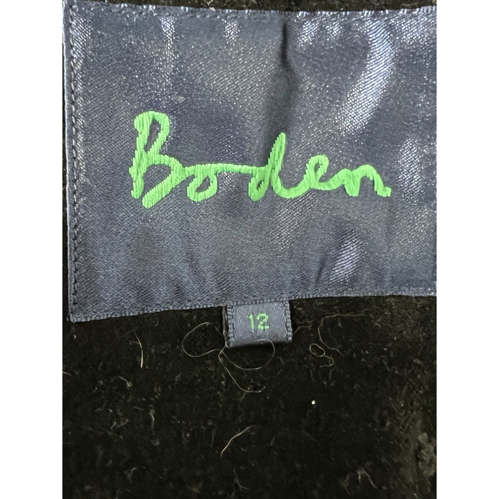 Boden Women';s Jacket Size 12 Black Velvet Long Sleeve Dark Romantic Whimsygoth - Picture 7 of 13